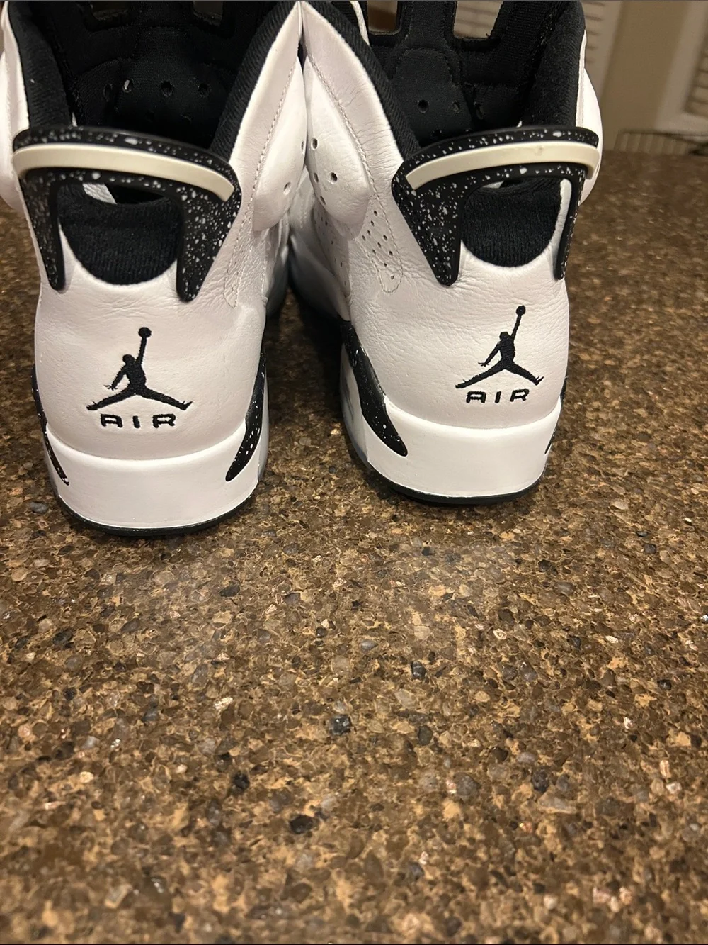 Men Jordan 6 Oreo White and Black High-Top Basketball Sneakers